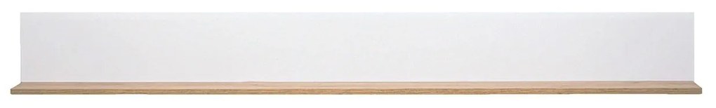 Raft suspendat Luna, 150x41x37 cm, MDF Alb/Stejar