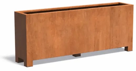 Vas de plante Corten - 200 x 40 x 80 cm