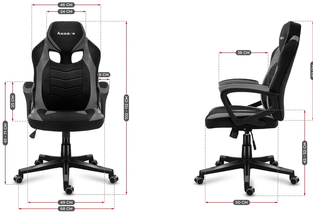 Fotoliu gaming Fusion 2.5 (negru + gri). 1087464