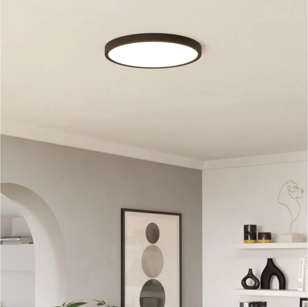 Eglo 901301-LED FUEVA Lampă stradală LED, 17 W, 230 V, 2700/4000/6500 K, Ø 38,9 cm, negru