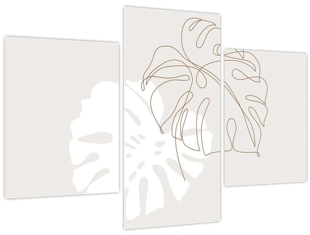 Tablou - Linia de artă monstera N⁰2 (90x60 cm)