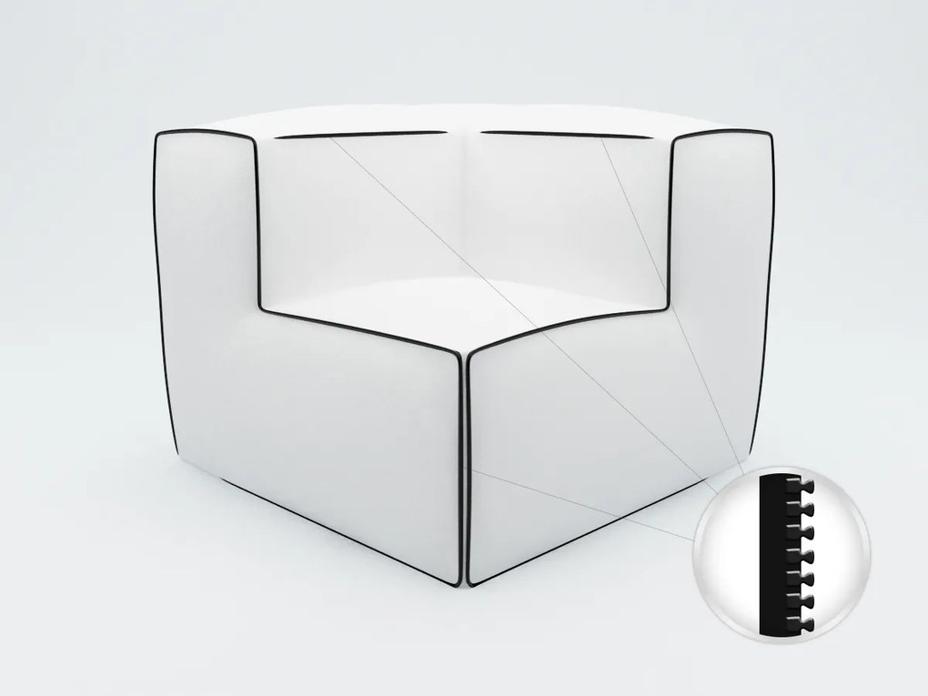 Fotoliu puf Zipp Sofa (Alb). 1054598