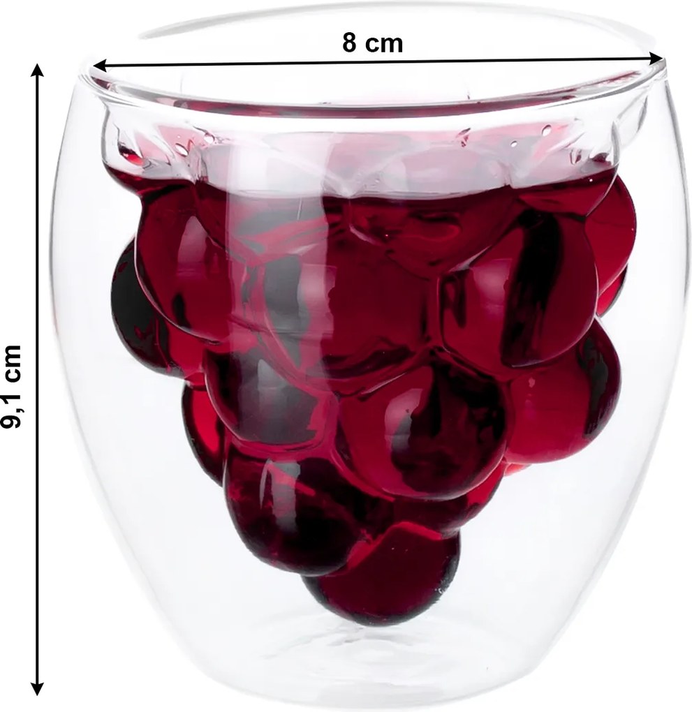 Pahar termic pentru vin şi apă, 2 buc., 180 ml, HOTCOLDER TIP 28