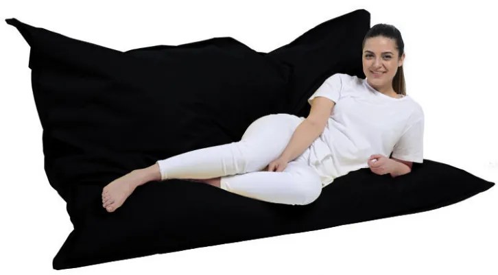 Fotoliu Puf Bean Bag Giant Cushion, 140x180 cm, Negru