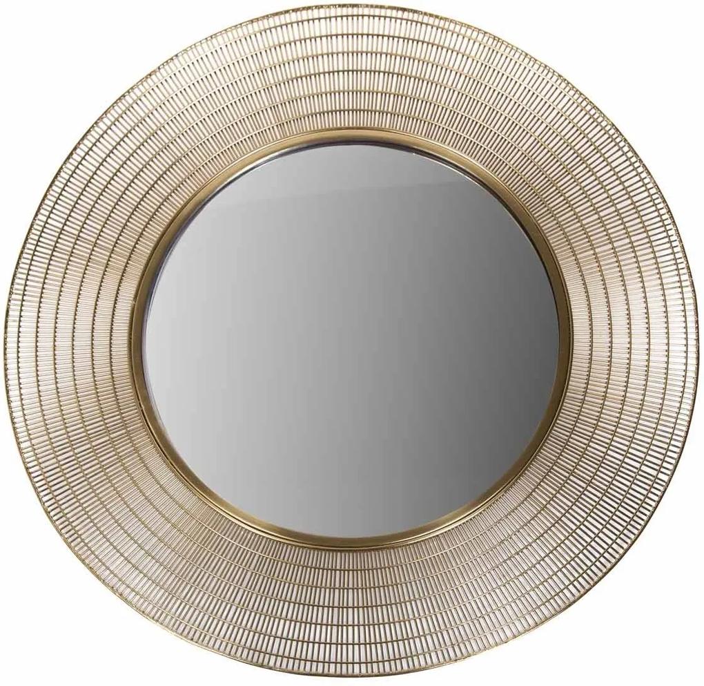 Oglinda cu rama din metal ø96cm Mir Gold | ZAGO