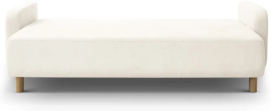 Canapea crem extensibilă, cu spațiu de depozitare 231 cm Elen – Micadoni