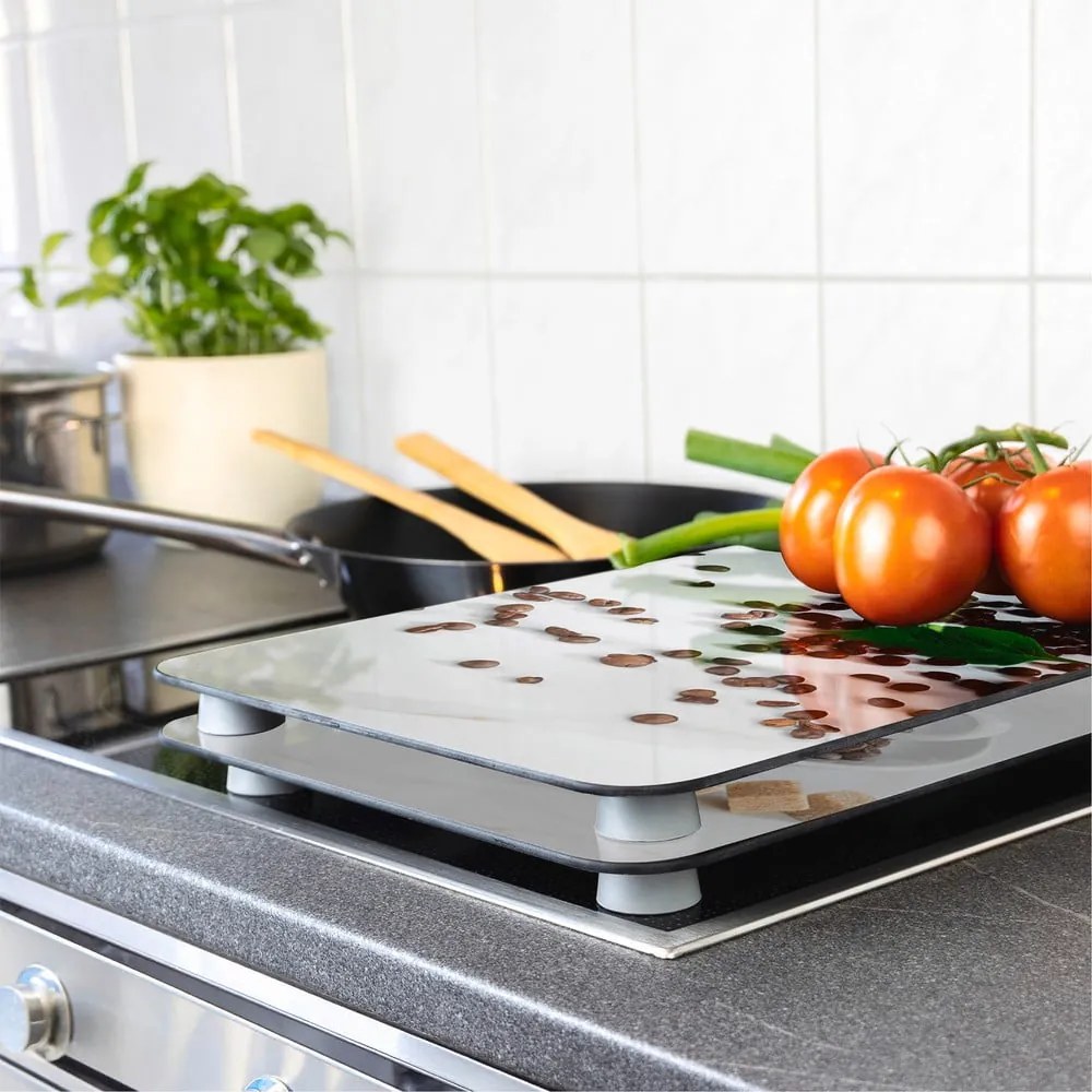 Protecții de aragaz 2 buc. din sticlă temperată 52x30 cm Café Aromatica – Maximex