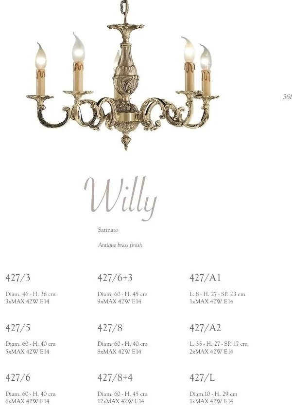 Candelabru 5 brate clasic LUX realizat manual Willy