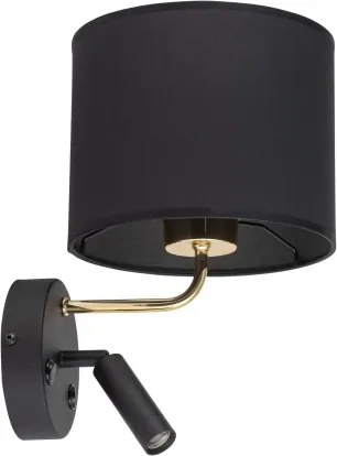 LED lampă flexibilă RICHI 1xE27/15W + LED 3W, 230V, negru