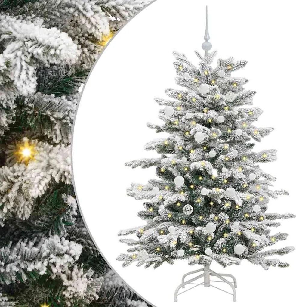 vidaXL Brad de Crăciun artificial cu ramuri articulare Alb 150 cm