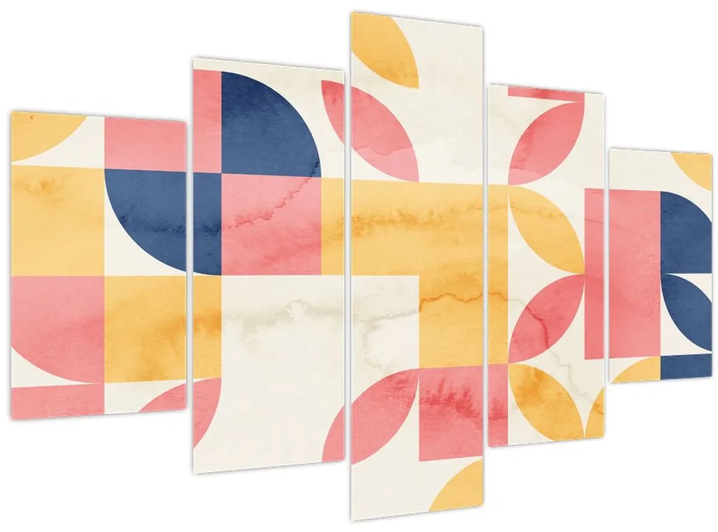 Tablou - Abstracție cu modele retro (150x105 cm)