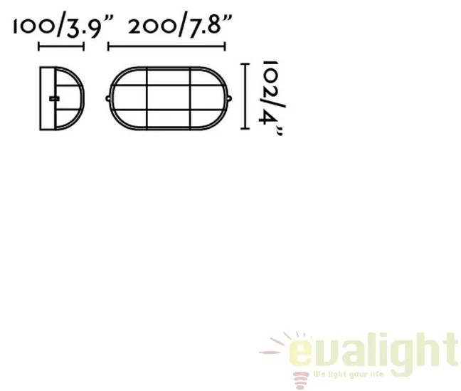 Aplica de perete exterior IP44 ESTAY-P alba 72010