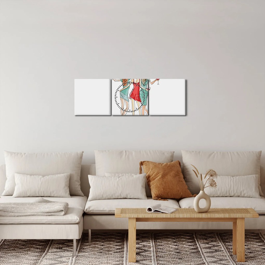 Tablou - Mereu tânăr, mereu beat (cu ceas) (90x30 cm)