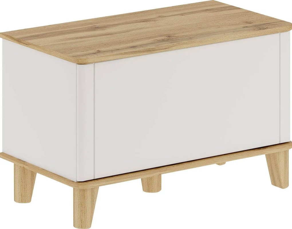 Bancuta hol Rula alba-stejar 80/43/50 cm