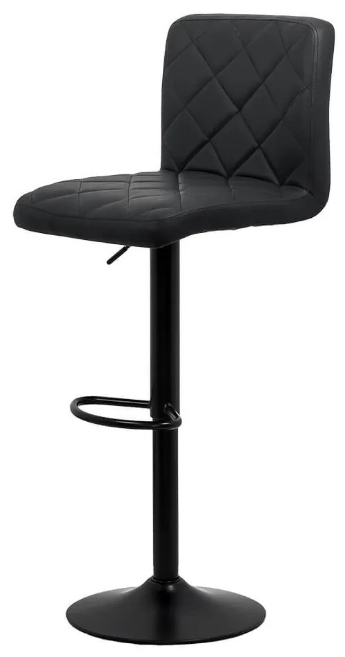Scaun de bar negru ABS 147 – piele sintetică, modern, stabil
