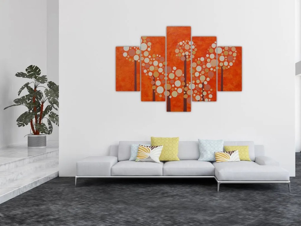 Tablou - Pădurea portocalie (150x105 cm)