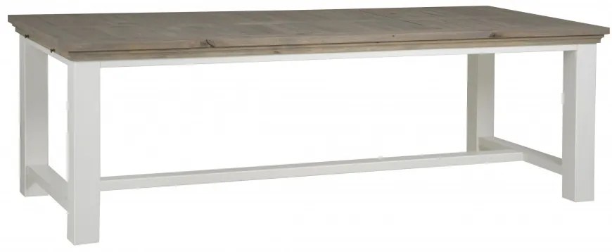 Masa dreptunghiulara din lemn 240x100x78 cm maro/alb