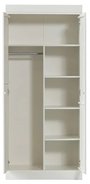 Șifonier alb din lemn de pin 77x175 cm Connect – WOOOD