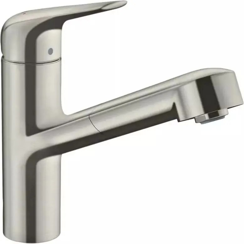 Baterie bucatarie cu dus extractibil crom periat Hansgrohe Focus M42 150 cu 1 jet