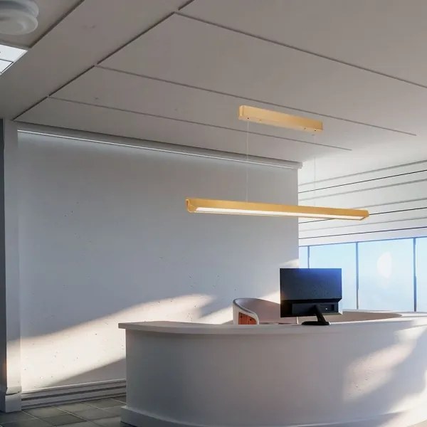 Lustră LED pe cablu LED/36W/230V 3000/4000/6400K auriu