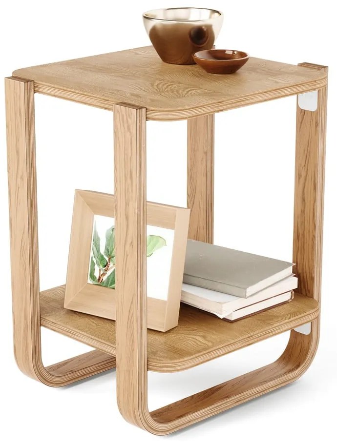 Măsuță auxiliară din lemn masiv de eucalipt 38x42 cm Bellwood – Umbra
