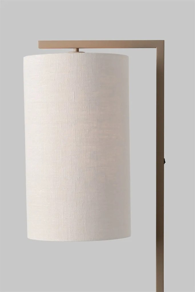 Lampa de podea Boston metal sand abajur alb