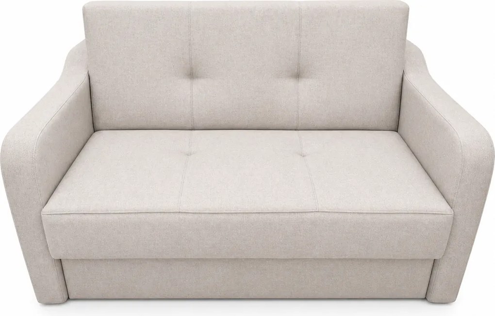 Canapea SAMY extensibila, 2 locuri, cu lada de depozitare, albastru, cadru metalic , 152x100x92 Bej, Stofa