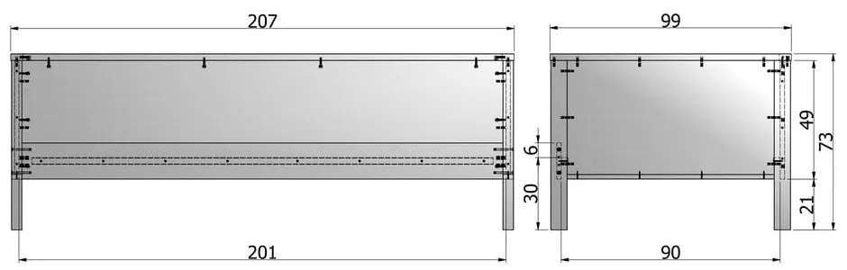 Pat verde 90x200 cm Nikki – WOOOD
