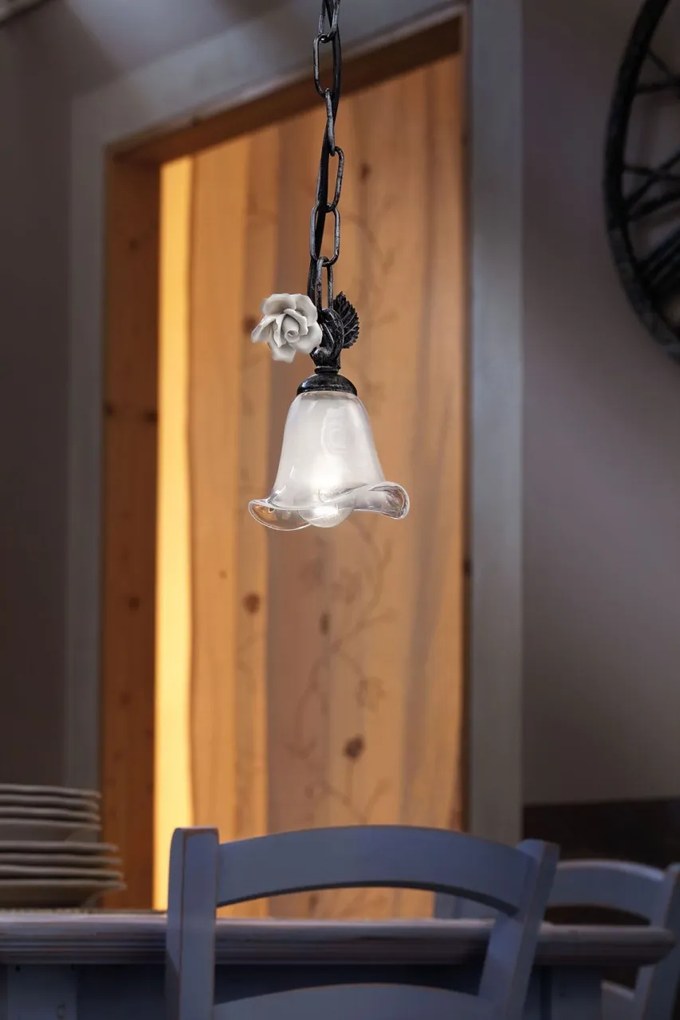 Pendul clasic cu flori din ceramica realizate manual SIENAL