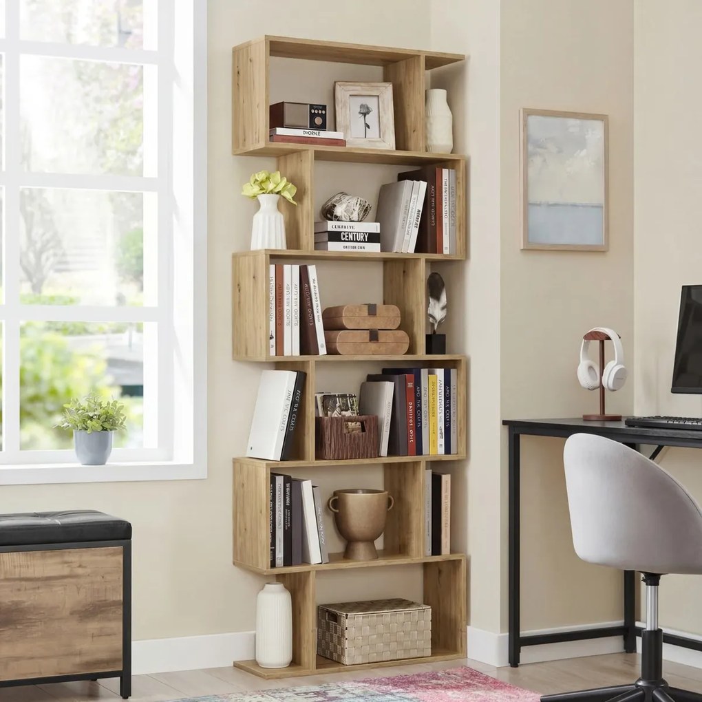 PROMOTIE Biblioteca TAYLOR ARTISAN 6 rafturi, 70x190 cm II. calitate