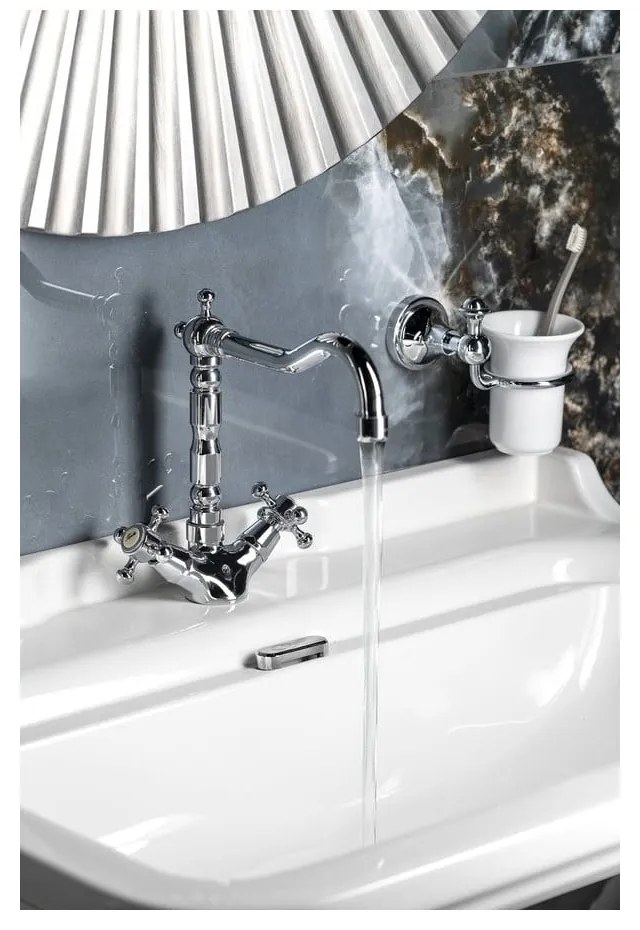 Baterie argintiu-lucios pentru chiuvetă înaltă Antea – Sapho
