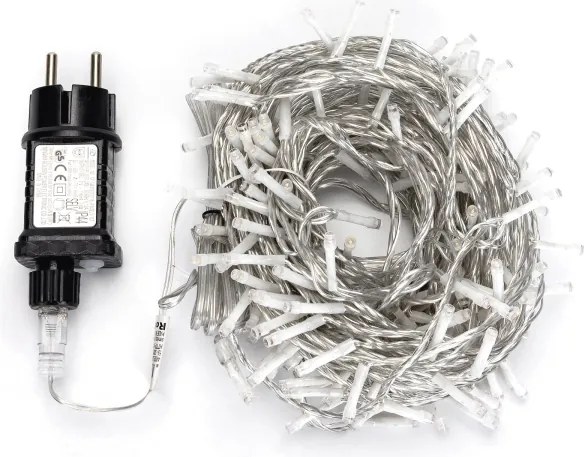 Aigostar - LED ghirlandă de Crăciun pentru exterior, 600 LED / 8 funcții, 33 m, IP44, alb rece