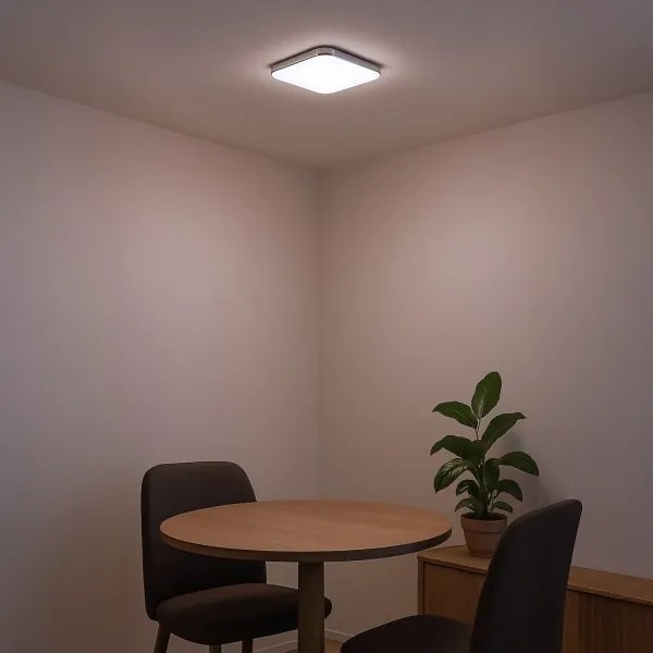 Plafonieră NEMO LED, 11W/230V, 26x26 cm, crom lucios