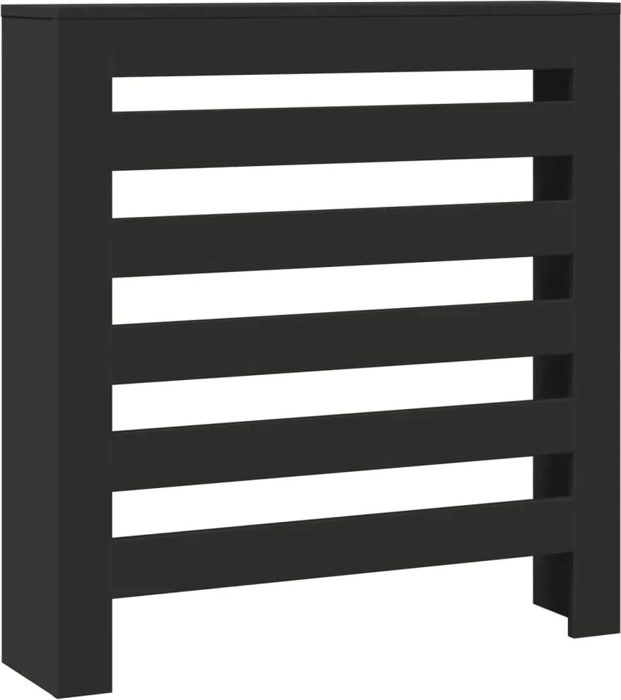 vidaXL Mască pentru calorifer, negru, 78x20x82 cm, lemn prelucrat