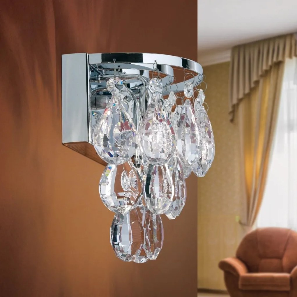 Aplica de perete cristal K9 design elegant CELESTE crom