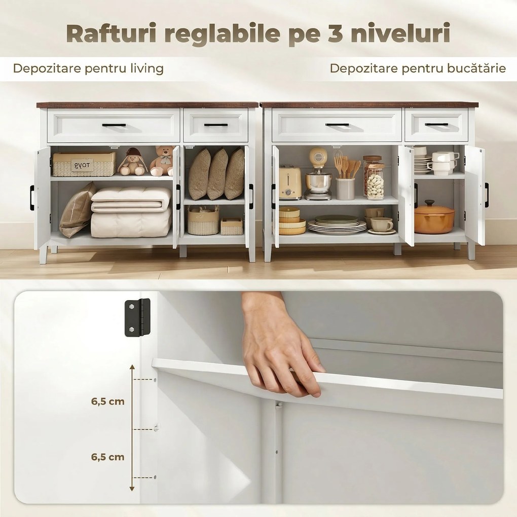 HOMCOM bufet dulap jos pentru depozitare | Aosom Romania