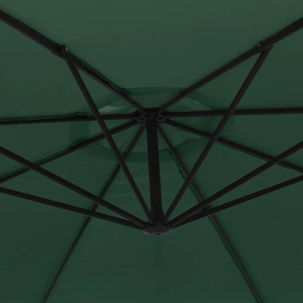 Umbrela de soare suspendata 3,5 m, Verde Verde