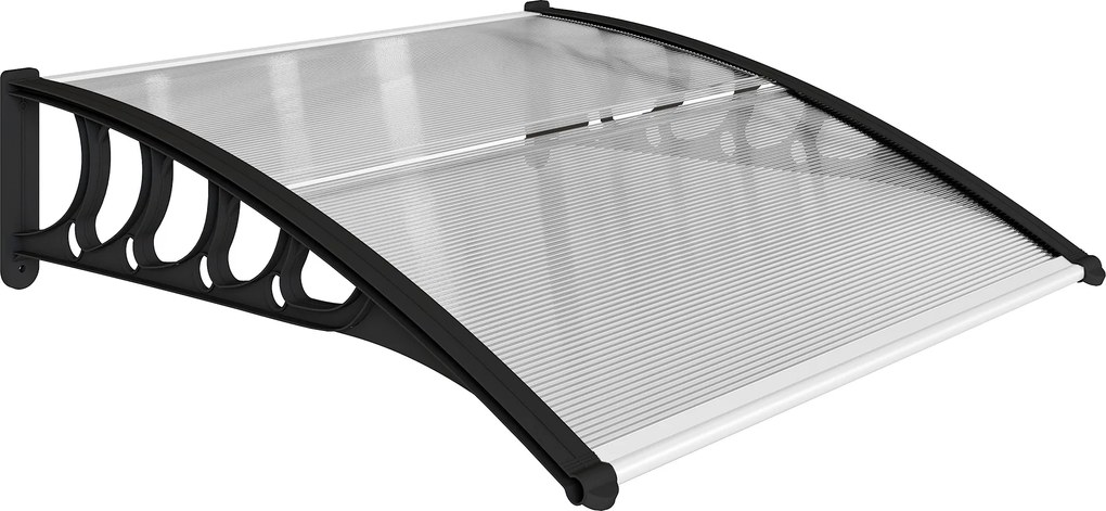 Outsunny Copertina moderna din policarbonat, 110x60x18 cm, gri | Aosom Romania