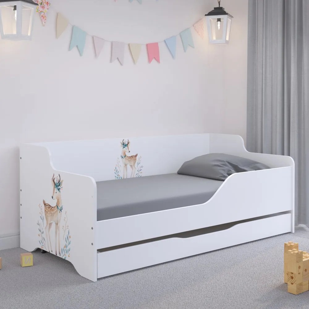 Pat copii cu cerb 160x80 cm