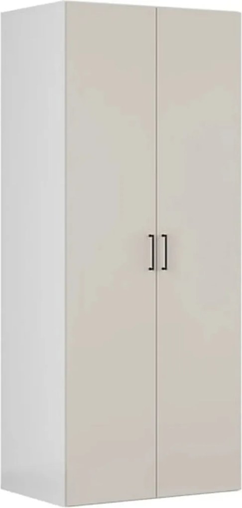 Dulap FLEX, casmir/alb, PAL, cu 2 usi, 100x66x240 cm
