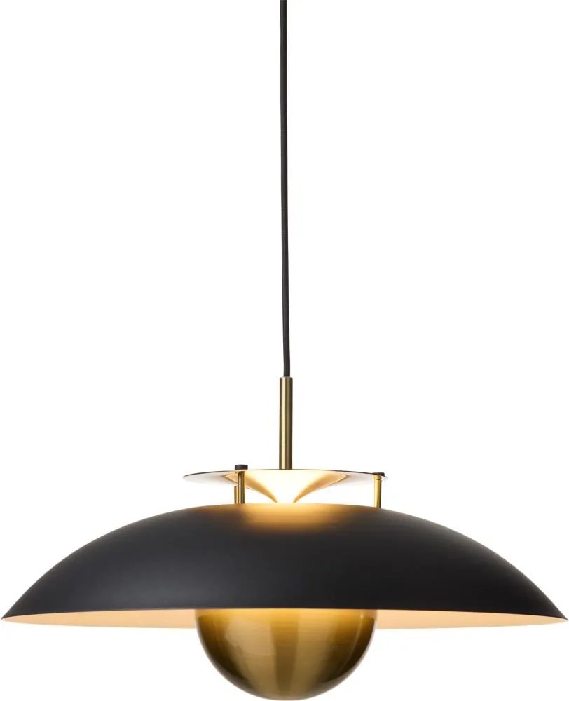 Halo Design STEPP 749102-LED — lustră suspendată pe cablu, LED/24W/230V, Ø46 cm, negru/alamă, dimabilă