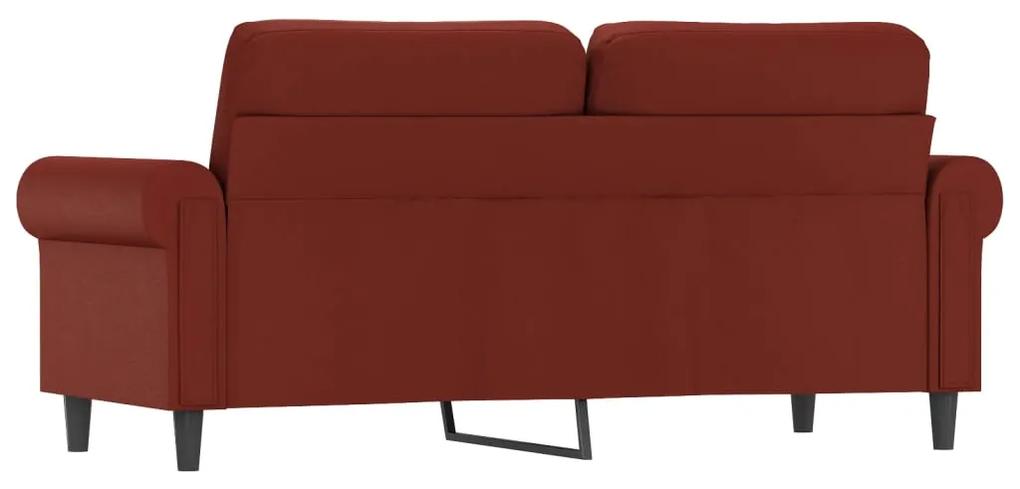 Canapea cu 2 locuri, rosu vin, 140 cm, piele ecologica Bordo, 172 x 77 x 80 cm