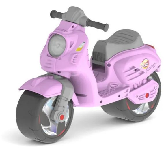 Motocicleta fara pedale pentru copii SCOOTER®, Model deosebit, Suport picioare, Stabilitate marita, Roz
