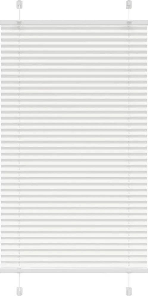 vidaXL Jaluzea plisată alb 75x100cm Lățime țesătură 74,4 cm poliester