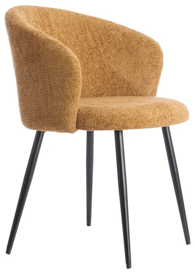 Set de scaune de sufragerie galben ocru 2 buc. din metal Radaja – Light &amp; Living