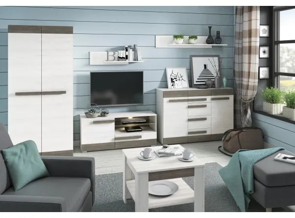 Raft de perete SARPA 23x92 cm alb