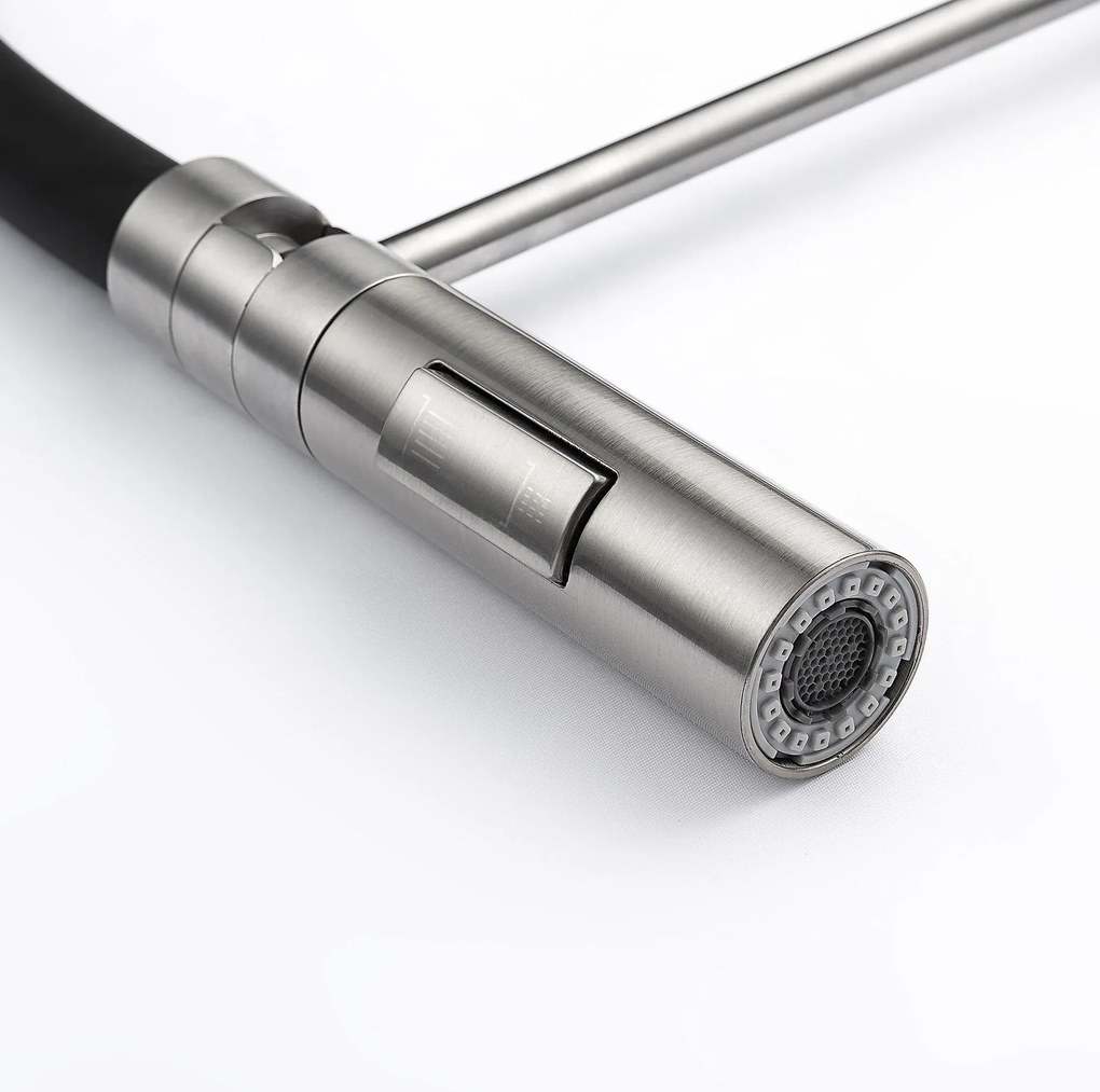 Baterie bucătărie cu pipă flexibilă - 284 oțel inoxidabil Cromat P14A