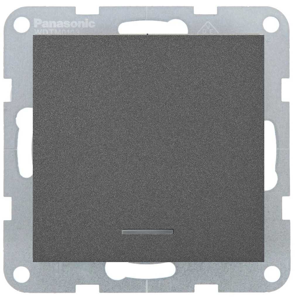 Intrerupator cu led 10A, IP20, Grafit, Panasonic Karre Plus 55