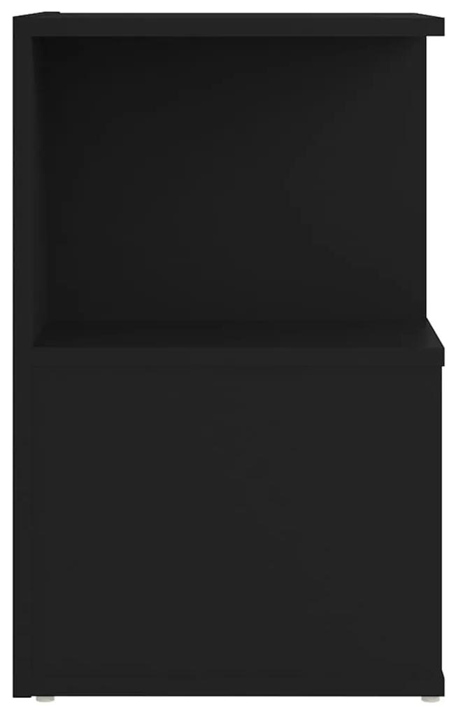 Noptiere, 2 buc., negru, 35x35x55 cm, PAL 2, Negru