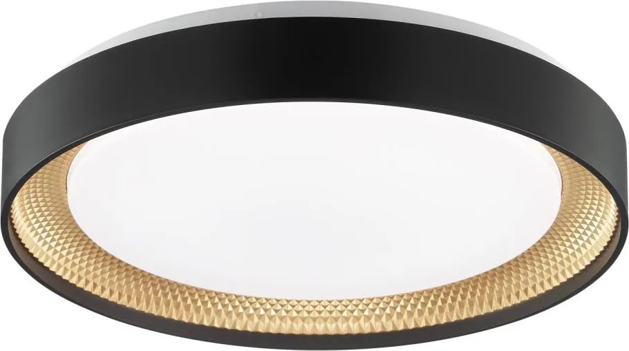 Brilliant - Plafonieră LED dimabilă WALDO LED/24W/230V negru/auriu + telecomandă